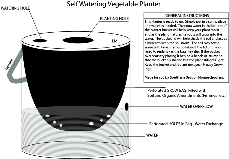 Make Your Own Self Watering Container Garden Wellheeledhills